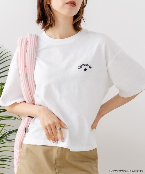 LB/S （エルビーエス）の「【CONVERSE/コンバース】【着るだけでコーディネートの主役に！】CONVERSE×OSAMUGOODS 天竺 BETTY サガラ刺繍Ｔシャツ キャラクター カジュアル レトロポップ ギフト（Tシャツ/カットソー・レディース・サックスブルー/ホワイト・MEDIUM/LARGE）」の9枚目の写真
