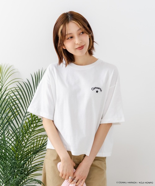 LB/S （エルビーエス）の「【CONVERSE/コンバース】【着るだけでコーディネートの主役に！】CONVERSE×OSAMUGOODS 天竺 BETTY サガラ刺繍Ｔシャツ キャラクター カジュアル レトロポップ ギフト（Tシャツ/カットソー・レディース・サックスブルー/ホワイト・MEDIUM/LARGE）」の15枚目の写真