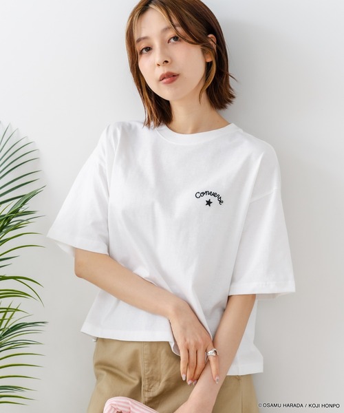 LB/S （エルビーエス）の「【CONVERSE/コンバース】【着るだけでコーディネートの主役に！】CONVERSE×OSAMUGOODS 天竺 BETTY サガラ刺繍Ｔシャツ キャラクター カジュアル レトロポップ ギフト（Tシャツ/カットソー・レディース・サックスブルー/ホワイト・MEDIUM/LARGE）」の16枚目の写真