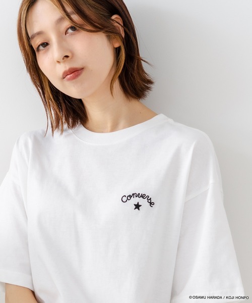 LB/S （エルビーエス）の「【CONVERSE/コンバース】【着るだけでコーディネートの主役に！】CONVERSE×OSAMUGOODS 天竺 BETTY サガラ刺繍Ｔシャツ キャラクター カジュアル レトロポップ ギフト（Tシャツ/カットソー・レディース・サックスブルー/ホワイト・MEDIUM/LARGE）」の17枚目の写真