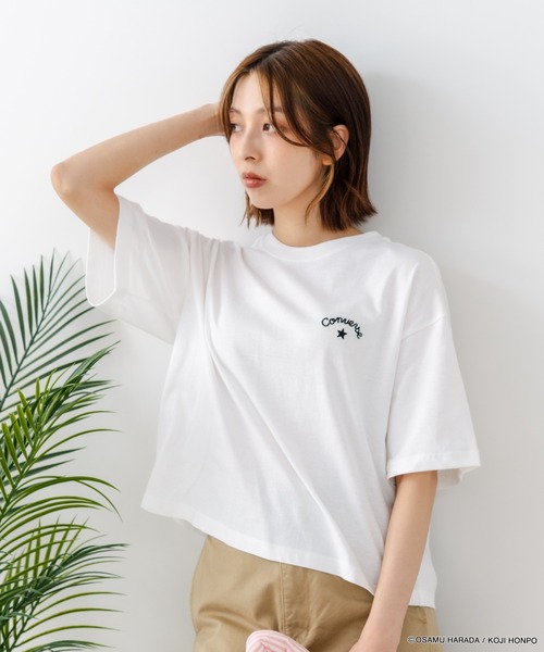 LB/S （エルビーエス）の「【CONVERSE/コンバース】【着るだけでコーディネートの主役に！】CONVERSE×OSAMUGOODS 天竺 BETTY サガラ刺繍Ｔシャツ キャラクター カジュアル レトロポップ ギフト（Tシャツ/カットソー・レディース・サックスブルー/ホワイト・MEDIUM/LARGE）」の18枚目の写真