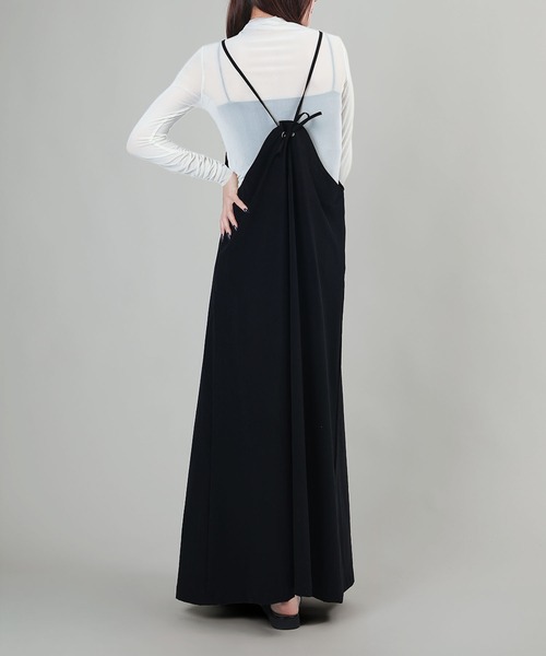 aimoha（アイモハ）の「バックリボンキャミソールワンピース【UVケア】（ワンピース・レディース・ダークグレー/ブラック/グレイッシュベージュ・FREE）」の7枚目の写真