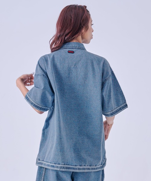 FUBU( フブ)の「FUBU フブ ブランド Denim Warm Up Shirts/デニムウォームアップシャツ(シャツ/ブラウス・メンズ・ライトブルー/ブラック・XXL/XL/L/M)」の22枚目の写真