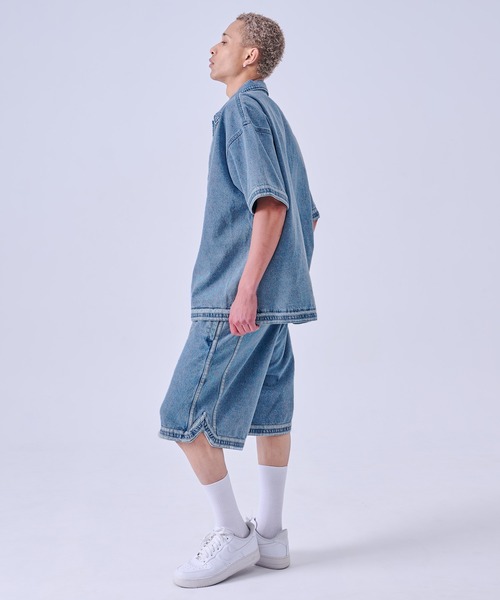 FUBU( フブ)の「FUBU フブ ブランド Denim Warm Up Shirts/デニムウォームアップシャツ(シャツ/ブラウス・メンズ・ライトブルー/ブラック・XXL/XL/L/M)」の17枚目の写真