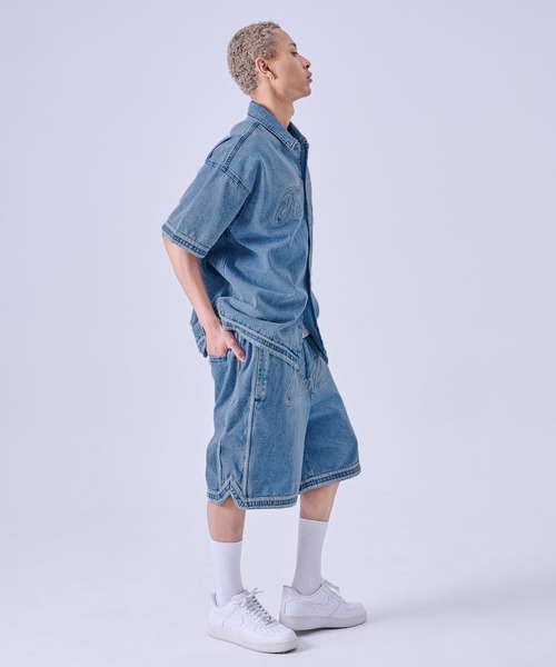 FUBU( フブ)の「FUBU フブ ブランド Denim Warm Up Shirts/デニムウォームアップシャツ(シャツ/ブラウス・メンズ・ライトブルー/ブラック・XXL/XL/L/M)」の20枚目の写真