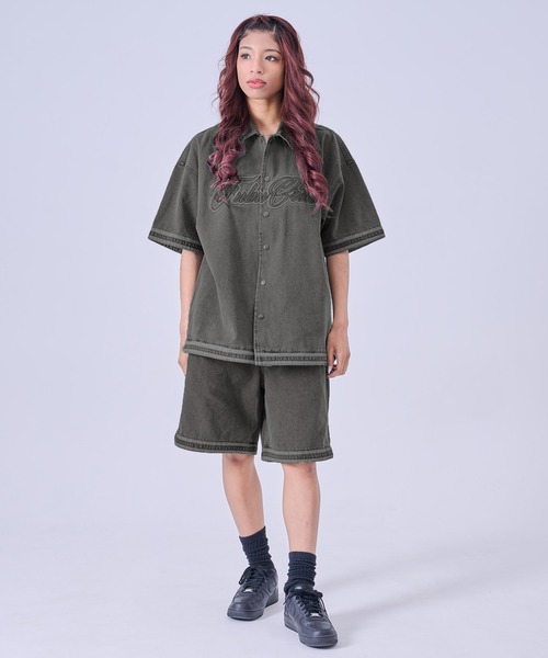 FUBU( フブ)の「FUBU フブ ブランド Denim Warm Up Shirts/デニムウォームアップシャツ(シャツ/ブラウス・メンズ・ライトブルー/ブラック・XXL/XL/L/M)」の10枚目の写真