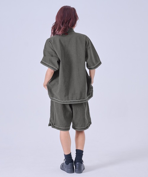 FUBU( フブ)の「FUBU フブ ブランド Denim Warm Up Shirts/デニムウォームアップシャツ(シャツ/ブラウス・メンズ・ライトブルー/ブラック・XXL/XL/L/M)」の12枚目の写真