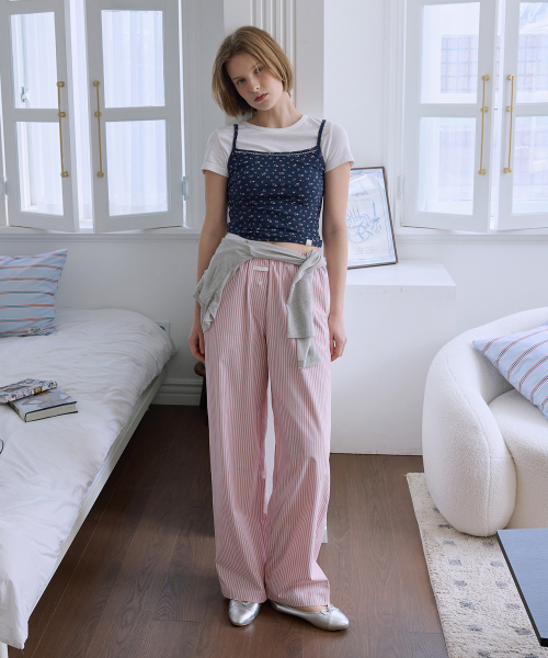 AFTERHOURS(アフターアワーズ)の「BANDING PAJAMA PANTS (PINK-STRIPE)(その他パンツ・レディース・ピンク・FREE)」の3枚目の写真