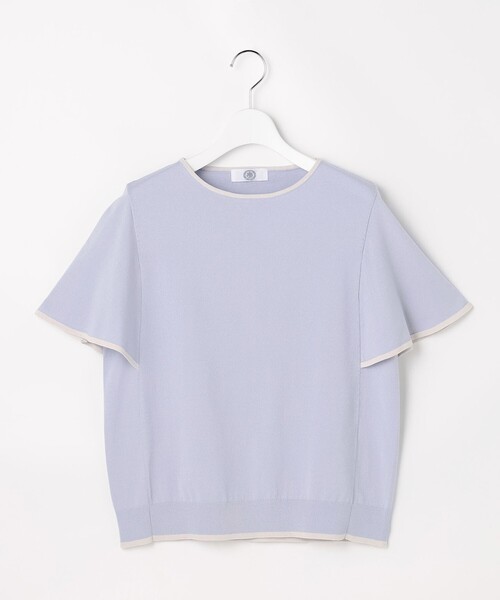 J.PRESS(ジェイプレス)の「【シーンレスに活躍】COOL MINT COTTON POLYESTER フレアスリーブ ニット プルオーバー(ニット/セーター・レディース・ネイビー系/ベージュ系/サックスブルー系・T13/T15)」の12枚目の写真