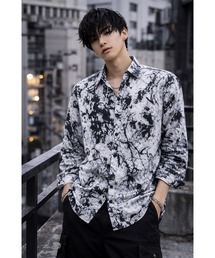 【Bls】 【ZM】【Bling Leads】総柄ニュアンス 長袖シャツ