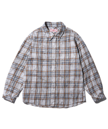 AECA（エイカ）の「WASHED TARTAN CHECK POCKET SHIRTS-BEIGE（シャツ/ブラウス）」