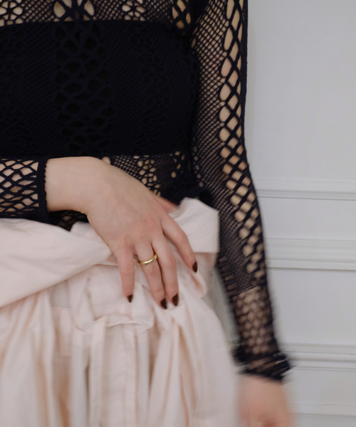 EUCHRONIA ユークロニア stretch lace long sleeve tee 261801（T