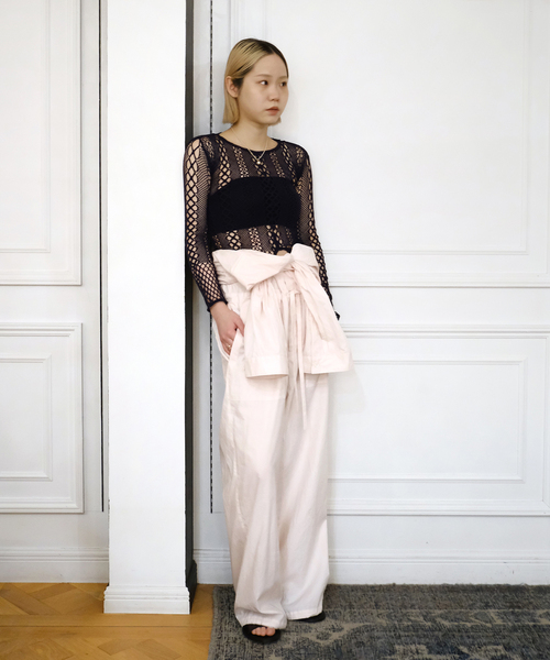 EUCHRONIA ユークロニア stretch lace long sleeve tee 261801（T