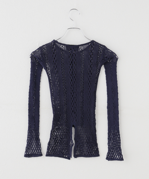 IENA LA BOUCLE(イエナラブークル)の「EUCHRONIA ユークロニア stretch lace long sleeve tee 261801(Tシャツ/カットソー・レディース・アイボリー/ネイビー・FREE)」の9枚目の写真
