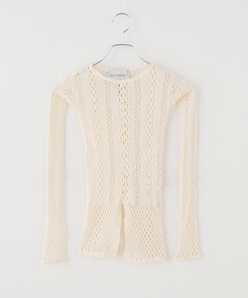 IENA LA BOUCLE(イエナラブークル)の「EUCHRONIA ユークロニア stretch lace long sleeve tee 261801(Tシャツ/カットソー・レディース・アイボリー/ネイビー・FREE)」の15枚目の写真