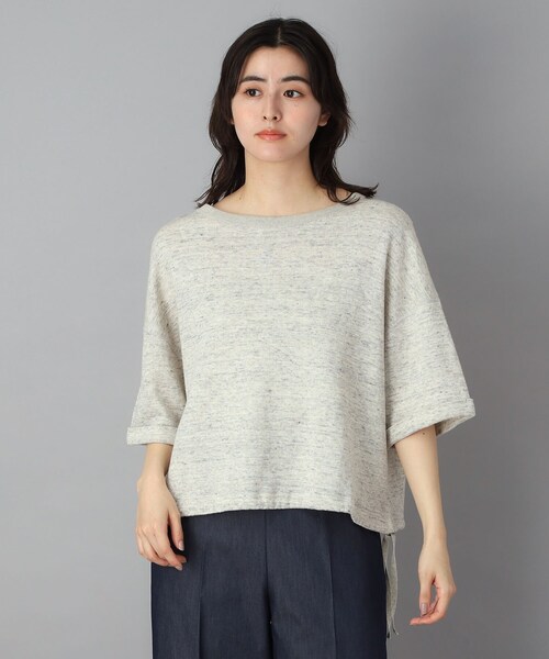 DRESSTERIOR(ドレステリア)の「【ウォッシャブル/セットアップ可】リネン混裏毛ドロストプルオーバー(Tシャツ/カットソー・レディース・ライトグレー/チャコールグレー・38/36)」の14枚目の写真