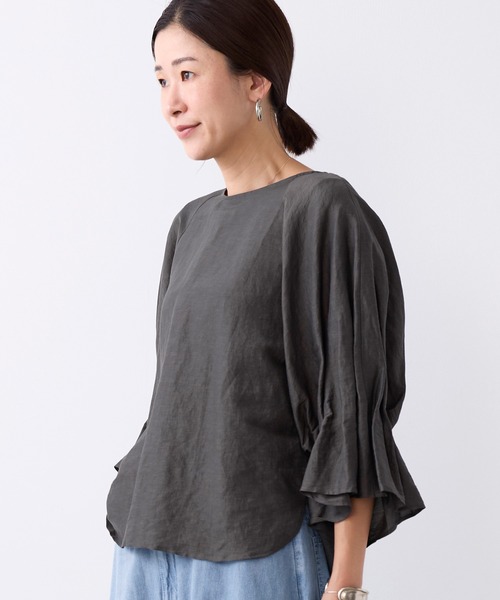 MICA&DEAL（マイカ＆ディール）の「タックスリーブブラウス〈セットアップ対応〉（シャツ/ブラウス・レディース・オフホワイト/チャコールグレー/ブラウン・FREE）」の22枚目の写真
