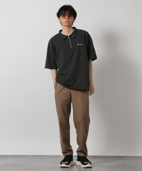 LAKOLE（ラコレ）の「ポンチハーフZIPポロ / 638243（Tシャツ/カットソー・メンズ・ブラック/ダークオリーブ/ライトグレー・MEDIUM/LARGE/X-LARGE）」の10枚目の写真