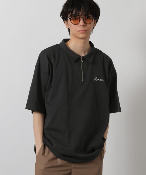 LAKOLE（ラコレ）の「ポンチハーフZIPポロ / 638243（Tシャツ/カットソー・メンズ・ブラック/ダークオリーブ/ライトグレー・MEDIUM/LARGE/X-LARGE）」の11枚目の写真