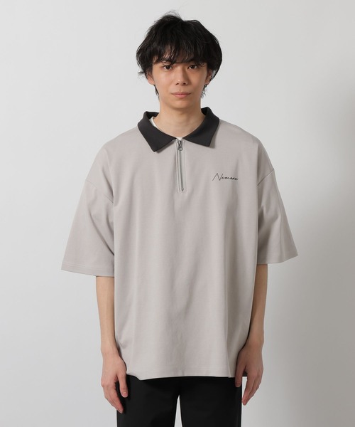 LAKOLE（ラコレ）の「ポンチハーフZIPポロ / 638243（Tシャツ/カットソー・メンズ・ブラック/ダークオリーブ/ライトグレー・MEDIUM/LARGE/X-LARGE）」の14枚目の写真