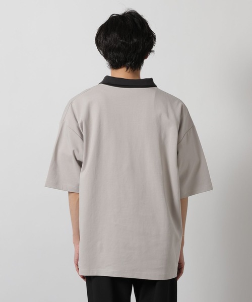 LAKOLE（ラコレ）の「ポンチハーフZIPポロ / 638243（Tシャツ/カットソー・メンズ・ブラック/ダークオリーブ/ライトグレー・MEDIUM/LARGE/X-LARGE）」の16枚目の写真