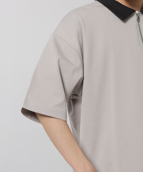 LAKOLE（ラコレ）の「ポンチハーフZIPポロ / 638243（Tシャツ/カットソー・メンズ・ブラック/ダークオリーブ/ライトグレー・MEDIUM/LARGE/X-LARGE）」の18枚目の写真