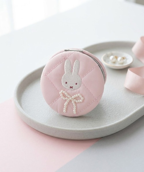 ミッフィー　ミラー miffy/ミッフィー キルティングパールシリーズ ミラー（手鏡/メイク