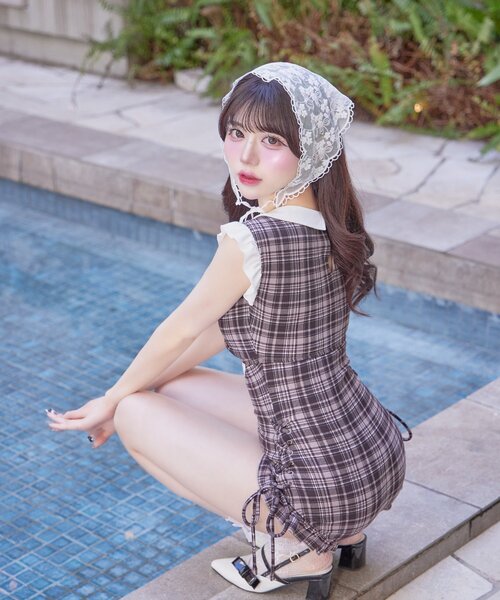 Belle Charme】Big Ribbon Onepiece Swimwear（水着）｜OLIVE des
