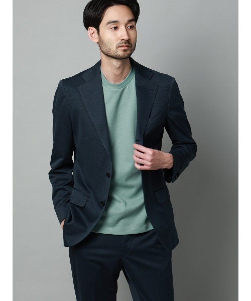 SUIT SQUARE(スーツスクエア)の「Tシャツ/半袖/ウォッシャブル/吸水速乾/UVカット/プレーティング天竺/無地(Tシャツ/カットソー・メンズ・ホワイト/ライトグレー/グリーン/ネイビー・S/M/L/LL)」の6枚目の写真
