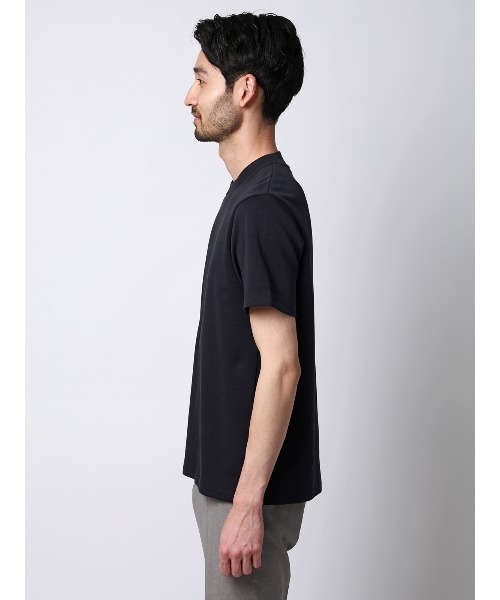 SUIT SQUARE(スーツスクエア)の「Tシャツ/半袖/ウォッシャブル/吸水速乾/UVカット/プレーティング天竺/無地(Tシャツ/カットソー・メンズ・ホワイト/ライトグレー/グリーン/ネイビー・S/M/L/LL)」の8枚目の写真