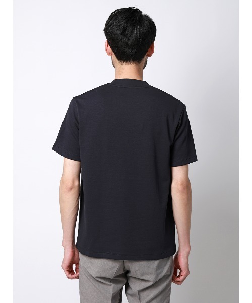 SUIT SQUARE(スーツスクエア)の「Tシャツ/半袖/ウォッシャブル/吸水速乾/UVカット/プレーティング天竺/無地(Tシャツ/カットソー・メンズ・ホワイト/ライトグレー/グリーン/ネイビー・S/M/L/LL)」の9枚目の写真