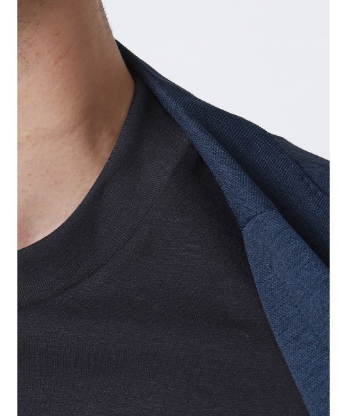 SUIT SQUARE(スーツスクエア)の「Tシャツ/半袖/ウォッシャブル/吸水速乾/UVカット/プレーティング天竺/無地(Tシャツ/カットソー・メンズ・ホワイト/ライトグレー/グリーン/ネイビー・S/M/L/LL)」の14枚目の写真