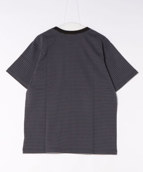 Lee（リー）の「Lee（リー）BUDDY Lee WAPPEN TEE/ワンポイントワッペン ポケットTシャツ/半袖 無地 ボーダー（Tシャツ/カットソー・メンズ・オレンジ/チャコールグレー/ネイビー系1/ホワイト・XL/L/M）」の7枚目の写真
