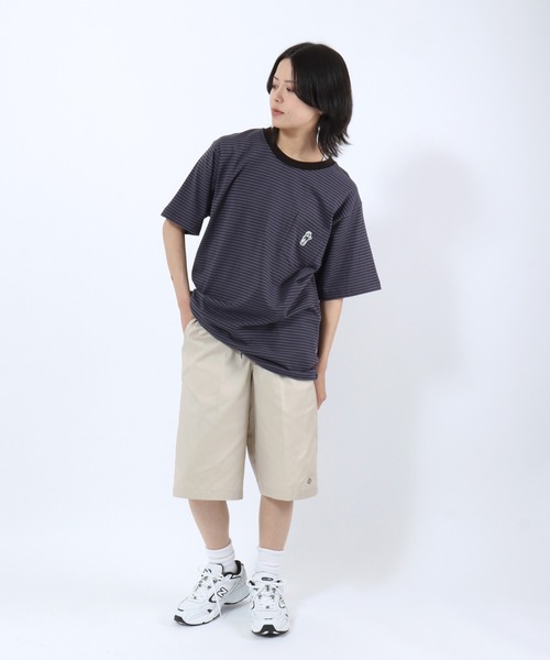 Lee（リー）の「Lee（リー）BUDDY Lee WAPPEN TEE/ワンポイントワッペン ポケットTシャツ/半袖 無地 ボーダー（Tシャツ/カットソー・メンズ・オレンジ/チャコールグレー/ネイビー系1/ホワイト・XL/L/M）」の17枚目の写真
