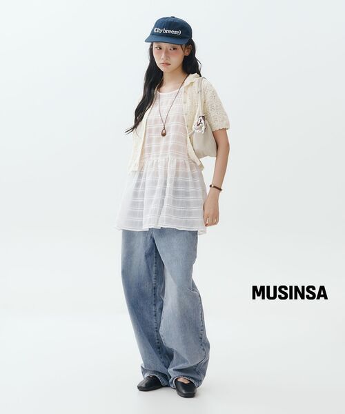 MUSINSA STANDARD WOMAN（ムシンサスタンダードウーマン）の「ウィメンズカーブドデニムパンツ[ライトインディゴ]（デニムパンツ・レディース・その他・30/24/25/26/27/28/29）」の8枚目の写真
