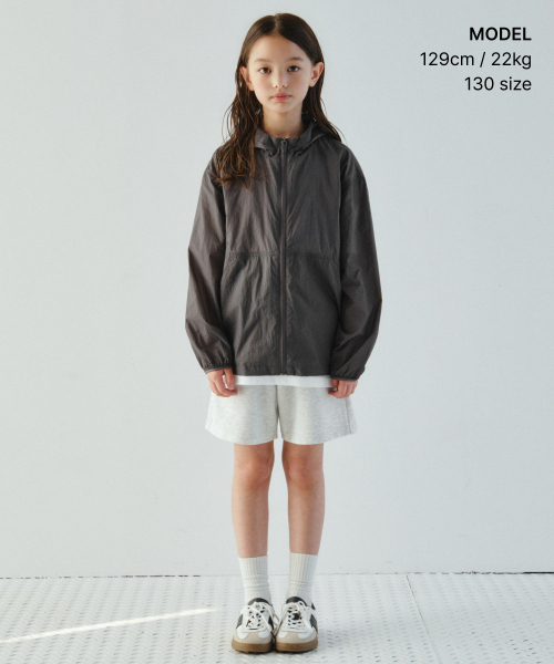 MUSINSA STANDARD KIDS（ムシンサスタンダードキッズ）の「[クールタンダード] ボクサーフィット スウェットショーツ [メランジライトグレー]（その他パンツ・レディース・その他・110/120/130/140/150/160）」の7枚目の写真