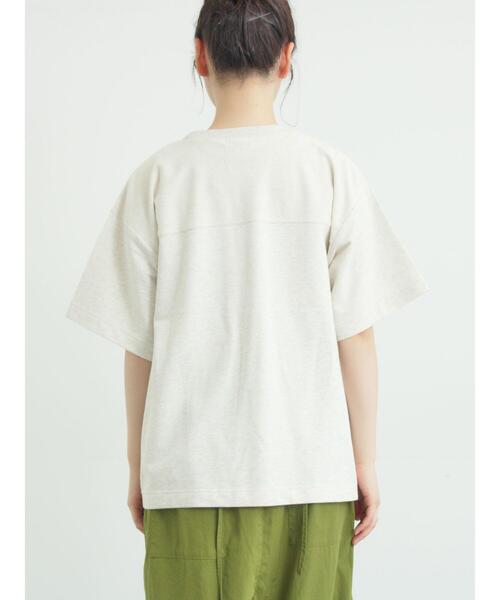 Samansa Mos2(サマンサ モスモス)の「【接触冷感】ミニ裏毛切替フラワープリントTシャツ(Tシャツ/カットソー・レディース・ベージュ/グレー/オフホワイト・F)」の19枚目の写真