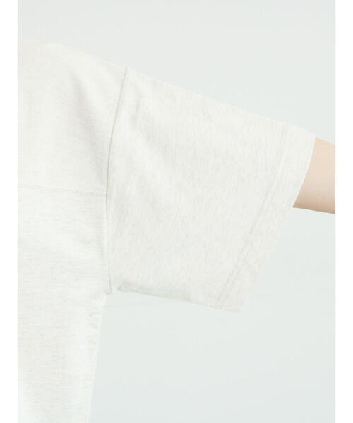 Samansa Mos2(サマンサ モスモス)の「【接触冷感】ミニ裏毛切替フラワープリントTシャツ(Tシャツ/カットソー・レディース・ベージュ/グレー/オフホワイト・F)」の15枚目の写真