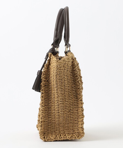MACKINTOSH PHILOSOPHY（ﾏｯｷﾝﾄｯｼｭ ﾌｨﾛｿﾌｨｰ）の「【WEB&一部店舗限定】ペーパースクエアトート（ハンドバッグ・レディース・チャコールグレー/ベージュ・FREE）」の3枚目の写真
