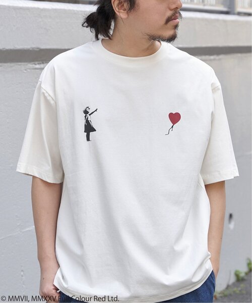 VENCEEXCHANGE(ヴァンスエクスチェンジ)の「【接触冷感】Banksy バンクシー Girl with Balloon プリントT(Tシャツ/カットソー・メンズ・ブラック/チャコール/アイボリー・L/M/LL)」の8枚目の写真