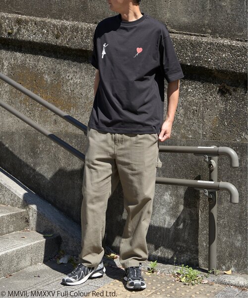 VENCEEXCHANGE(ヴァンスエクスチェンジ)の「【接触冷感】Banksy バンクシー Girl with Balloon プリントT(Tシャツ/カットソー・メンズ・ブラック/チャコール/アイボリー・L/M/LL)」の11枚目の写真