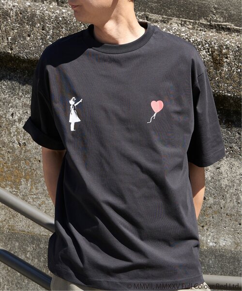 VENCEEXCHANGE(ヴァンスエクスチェンジ)の「【接触冷感】Banksy バンクシー Girl with Balloon プリントT(Tシャツ/カットソー・メンズ・ブラック/チャコール/アイボリー・L/M/LL)」の12枚目の写真