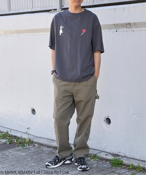 VENCEEXCHANGE(ヴァンスエクスチェンジ)の「【接触冷感】Banksy バンクシー Girl with Balloon プリントT(Tシャツ/カットソー・メンズ・ブラック/チャコール/アイボリー・L/M/LL)」の16枚目の写真