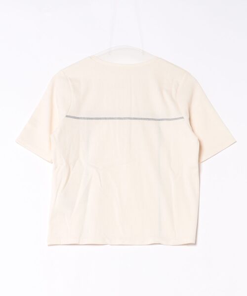 CIEL'AIR（シエルエアー）の「PIPING HOOK TOP（ﾊﾟｲﾋﾟﾝｸﾞﾎｯｸﾄｯﾌﾟ）（Tシャツ/カットソー・レディース・ブラック/アイボリー・FREE）」の6枚目の写真