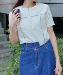 CIEL'AIR | PIPING HOOK TOP（ﾊﾟｲﾋﾟﾝｸﾞﾎｯｸﾄｯﾌﾟ）(Tシャツ/カットソー)