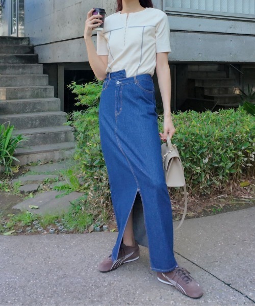 CIEL'AIR（シエルエアー）の「PIPING HOOK TOP（ﾊﾟｲﾋﾟﾝｸﾞﾎｯｸﾄｯﾌﾟ）（Tシャツ/カットソー・レディース・ブラック/アイボリー・FREE）」の8枚目の写真