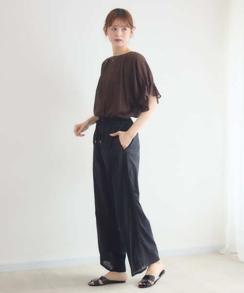 KATHARINE ROSS(キャサリンロス)の「綿100% ローンサイドレースパンツ(その他パンツ・レディース・ブラック/ブラウン・FREE)」の6枚目の写真