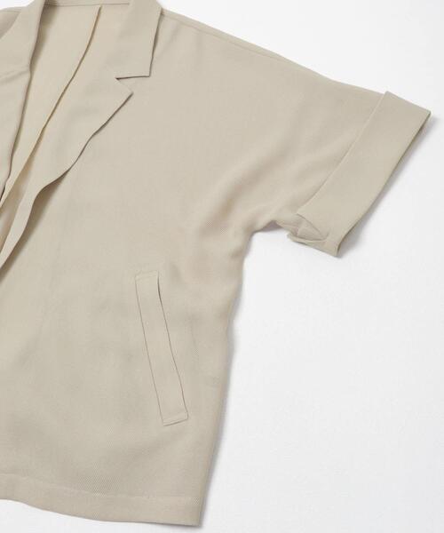 ITEMS URBANRESEARCH(アイテムズ アーバンリサーチ)の「メッシュ半袖ジャケット(ノーカラージャケット・レディース・ベージュ/ブラック・FREE)」の21枚目の写真