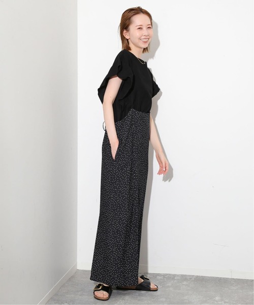 SLOBE IENA(スローブイエナ)の「《2枚セット/追加2》アイラインキャミワンピース×ノースリーブTEEセット(ワンピース・レディース・ブラック/ブラックミックス・FREE)」の9枚目の写真