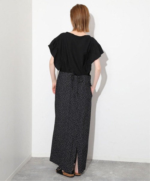 SLOBE IENA(スローブイエナ)の「《2枚セット/追加2》アイラインキャミワンピース×ノースリーブTEEセット(ワンピース・レディース・ブラック/ブラックミックス・FREE)」の10枚目の写真